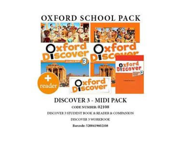 OXFORD DISCOVER 3 PACK MIDI (SB WB COMPANION READER) - 02108
