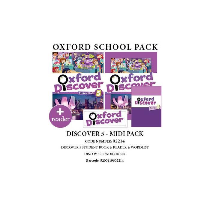 OXFORD DISCOVER 5 PACK MIDI (SB WB WORDLIST READER) - 02214