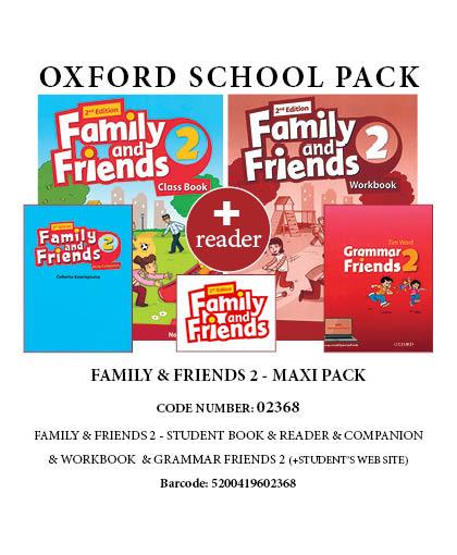 FAMILY AND FRIENDS 2 MAXI PACK (SB  WB  COMPANION  GRAMMAR FRIENDS 2 SB  WEBSITE READER) - 02368 2ND ED