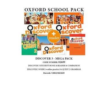OXFORD DISCOVER 3 PACK MEGA (SB  WB ( ONLINE PRACTICE) QUEST 2 GRAMMAR COMPANION  READER) - 02689