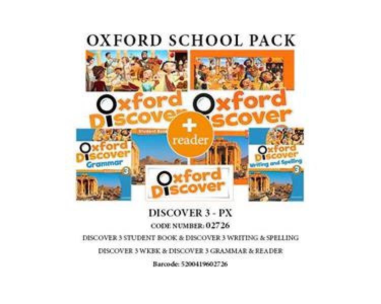 OXFORD DISCOVER 3 PACK PX (SB  WB  READER  WRITING  SPELLING  READER) - 02726