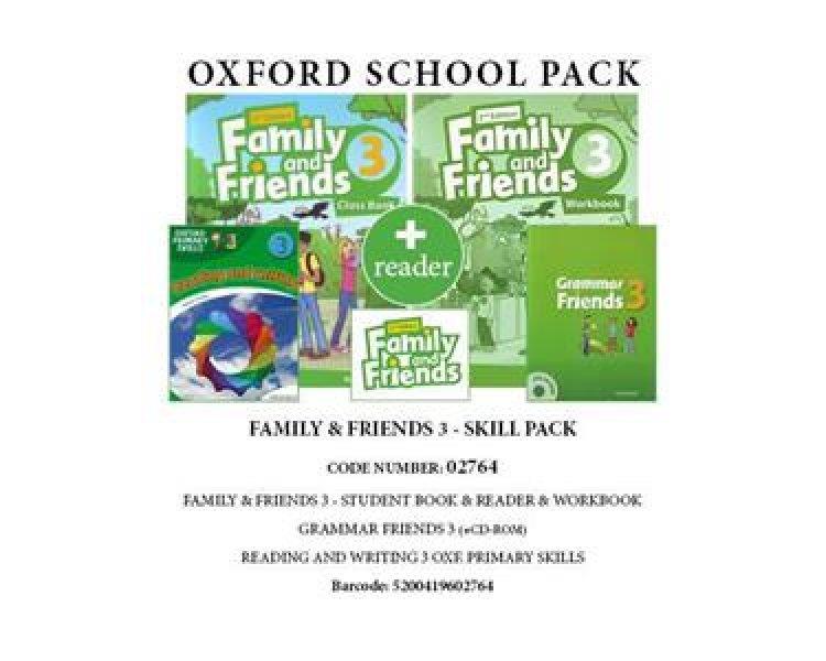 FAMILY AND FRIENDS 3 SKILL PACK (SB WB GRAMMAR FRIENDS 3 READING AND WRITING 3 OXF. PRIMARY SKILLS READER ) - 02764 2ND ED