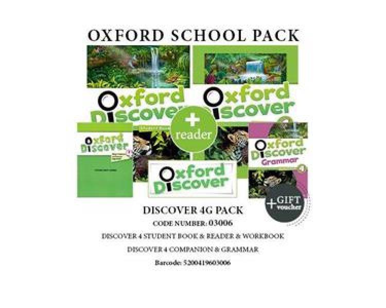 OXFORD DISCOVER 4 G PACK (SB  WB  GRAMMAR  COMPANION  READER  GIFT VOUCHER) - 03006