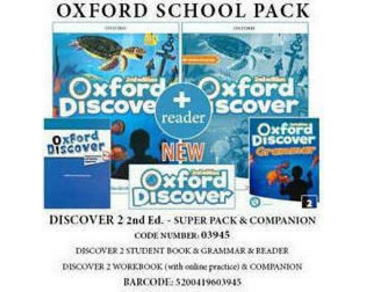 OXFORD DISCOVER 2 SUPER PACK (SB  WB WITH ONLINE PRACTICE  GRAMMAR  COMPANION  READER) - 03945 2ND ED
