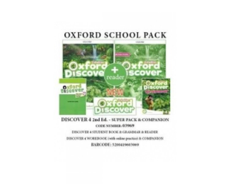OXFORD DISCOVER 4 SUPER PACK (SB  WB WITH ONLINE PRACTICE  GRAMMAR  COMPANION  READER) - 03969 2ND ED