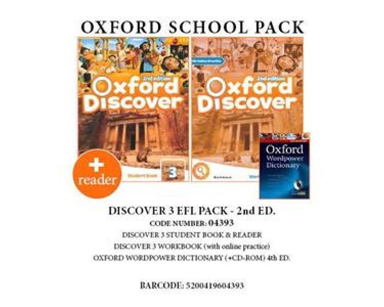OXFORD DISCOVER 3 PACK EFL (SB  WB WITH ONLINE PRACTICE  READER: FESTIVALS AROUND THE WORLD  OXF. WORDPOWER DICTIONARYCD-ROM) - 