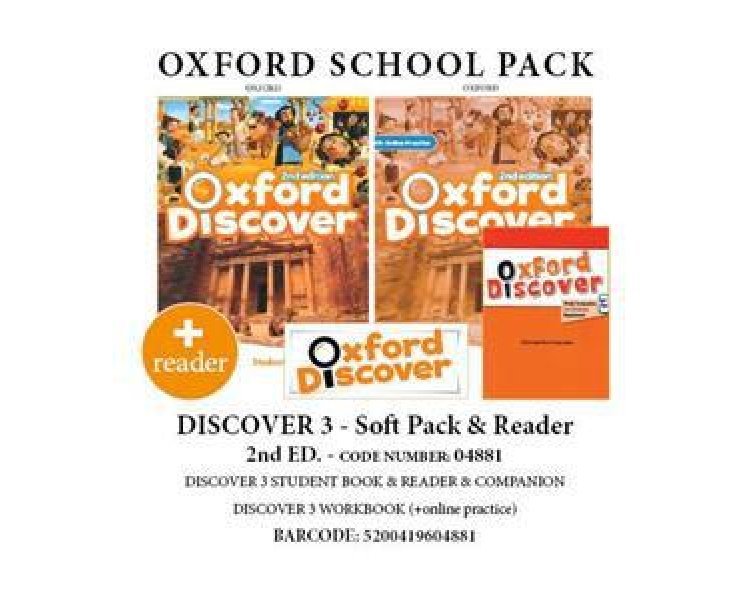 OXFORD DISCOVER 3 SOFT PACK (SB  WB  ONLINE PRACTICE  GRAMMAR  READER) - 04881