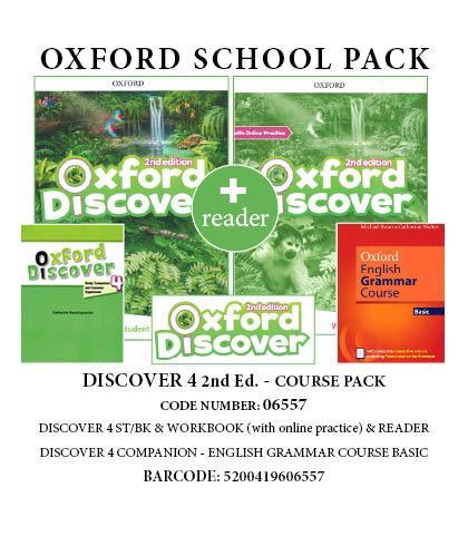 OXFORD DISCOVER 4 2ND ED COURSE PACK (SB  WB(ON LINE)  ENGLISH GRAMMAR COURSE BASIC WOKEY (E-BOOK)  READER) - 06540