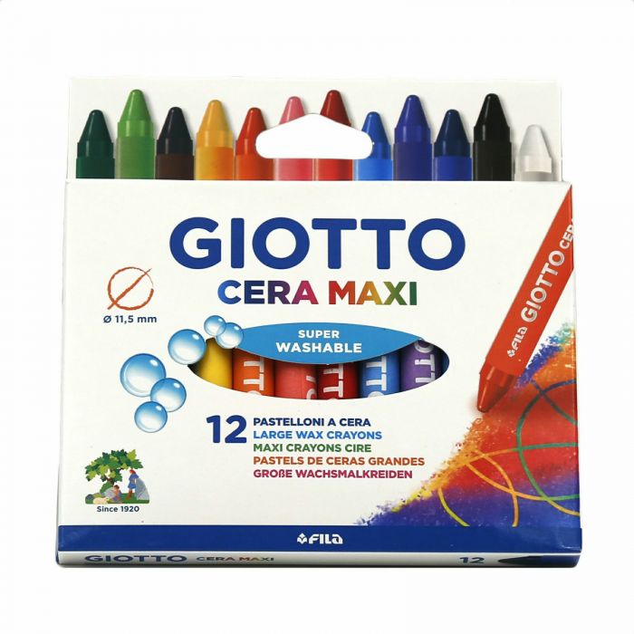 GIOTTO CERA MAXI ΚΗΡΟΜΠΟΓΙΕΣ 10 CM (12 ΤΕΜ)