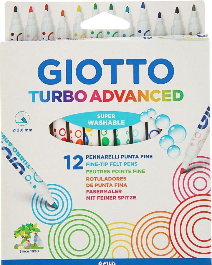 GIOTTO TURBO ADVANCED SUPERWASHABLE ΜΑΡΚΑΔΟΡΟΙ (12 ΤΕΜ)