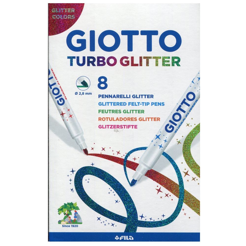 GIOTTO TURBO GLITTER ΜΑΡΚΑΔΟΡΟΙ (8 ΤΕΜ)