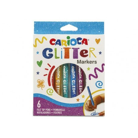 CARIOCA ΜΑΡΚΑΔΟΡΟΙ GLITTER (6ΧΡ)