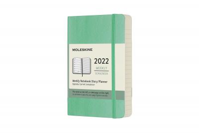 WEEKLY NOTEBOOK POCKET ICE GREEN SOFT 2022