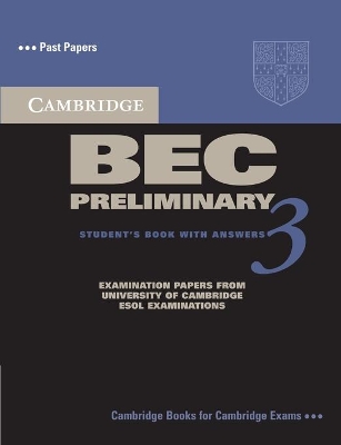 CAMBRIDGE BEC PRELIMINARY 3 SB W A