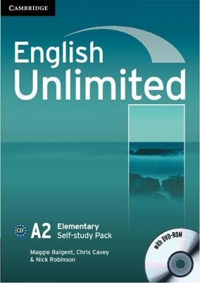 ENGLISH UNLIMITED A2 ELEMENTARY WB (+ DVD-ROM) SELF STUDY PACK