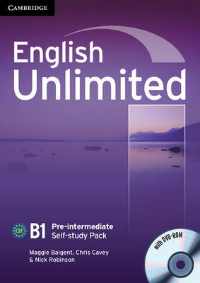 ENGLISH UNLIMITED B1 PRE-INTERMEDIATE WB (+ DVD-ROM) SELF STUDY PACK