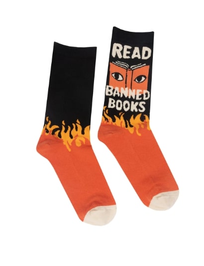 READ BANNED BOOKS SOCKS - SMALL