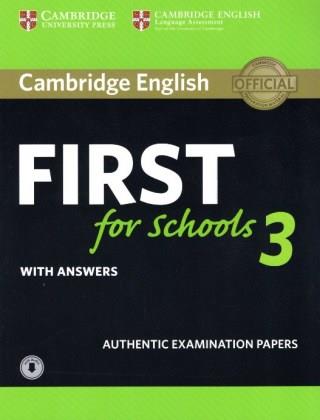CAMBRIDGE ENGLISH FIRST FOR SCHOOLS 3 SELF STUDY PACK (+ DOWNLOADABLE AUDIO) W A