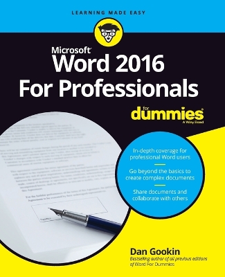 WORD 2016 FOR PROFESSIONALS FOR DUMMIES PB