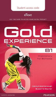 GOLD EXPERIENCE E-TEXT STUDENT S ACCESS CARD B1