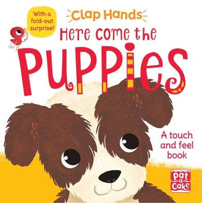 HERE COME THE PUPPIES: A TOUCH-AND-FEEL BOARD BOOK WITH A FOLD-OUT SURPRISE (CLAP HANDS)  HC BBK
