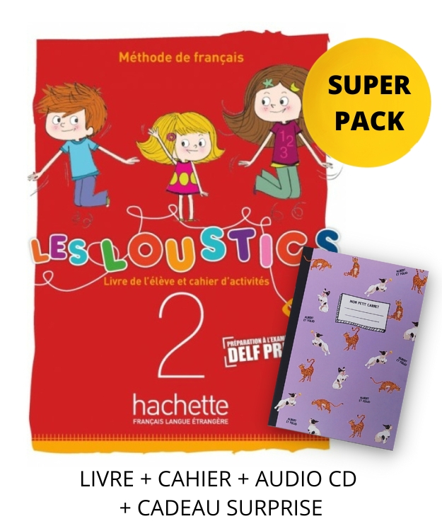 LES LOUSTICS MINI VOLUME 2 A1.1 SUPER PACK (LIVRE  CAHIER  AUDIO CD  LEXIQUE  CADEAU SURPRISE)