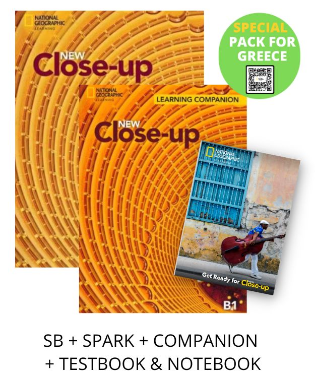 NEW CLOSE-UP B1 SPECIAL PACK FOR GREECE (SB  SPARK  COMPANION  TESTBOOK  NOTEBOOK)