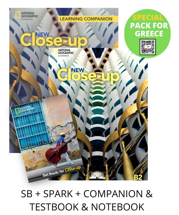 NEW CLOSE-UP B2 SPECIAL PACK FOR GREECE (SB  SPARK  COMPANION  TESTBOOK  NOTEBOOK)