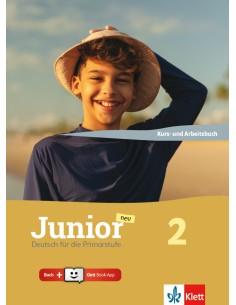 JUNIOR NEU 2 KURSBUCH  ARBEITSBUCH ( KLETT BOOK-APP)